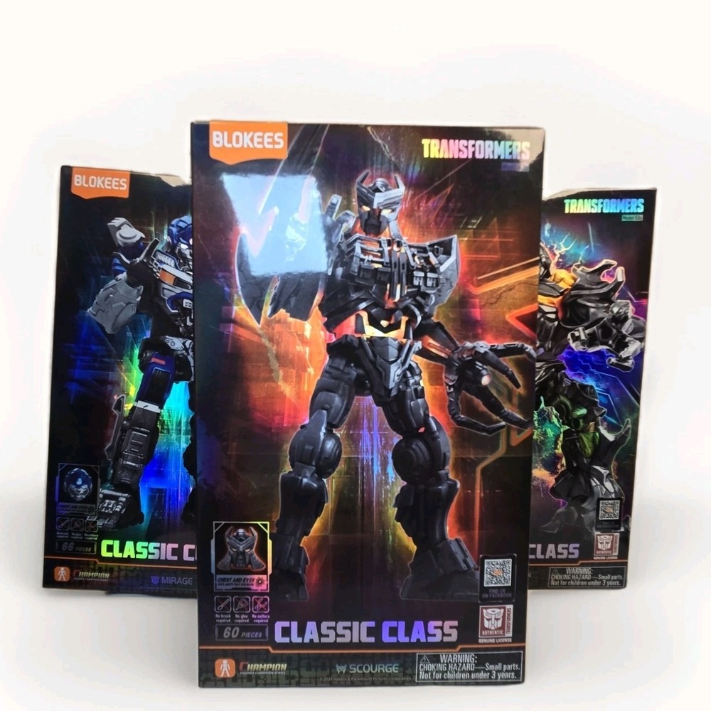 Blokees Transformers Classic Class Lot of 3 Models Megatron,Scourge, Mirage New‎
